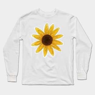 Sunflower drawing cute Long Sleeve T-Shirt